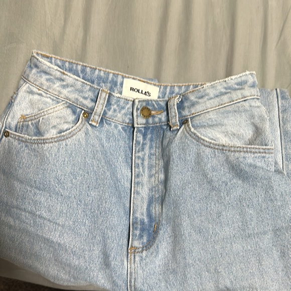Rollas light wash high rise loose straight jeans - Picture 2 of 5